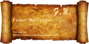 Fedor Mónika névjegykártya