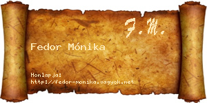 Fedor Mónika névjegykártya